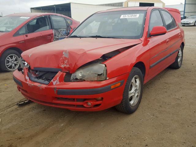 KMHDN46D74U759002 - 2004 HYUNDAI ELANTRA GT RED photo 2