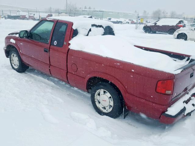 1GTCS19X838156077 - 2003 GMC SONOMA RED photo 3