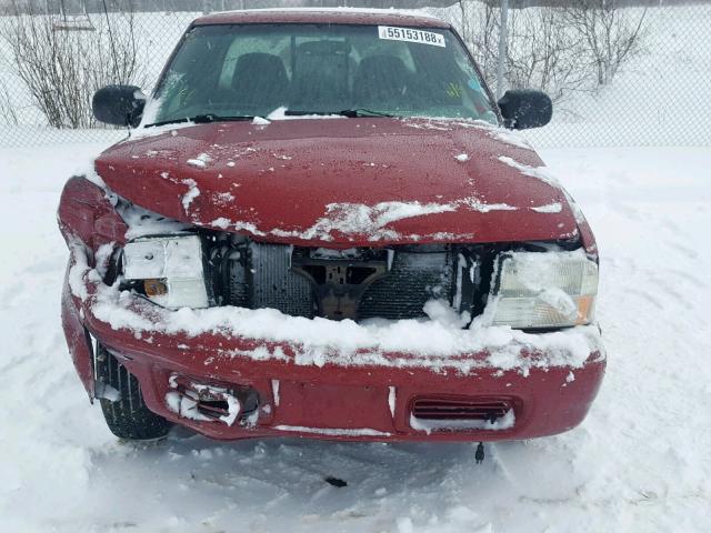 1GTCS19X838156077 - 2003 GMC SONOMA RED photo 9