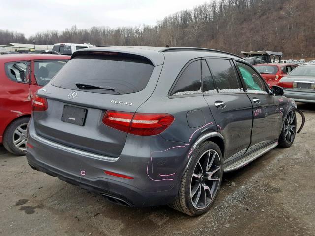 WDC0G6EB0HF261088 - 2017 MERCEDES-BENZ GLC 43 4MA GRAY photo 4