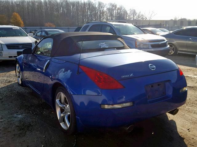 JN1AZ36A16M456363 - 2006 NISSAN 350Z ROADS BLUE photo 3