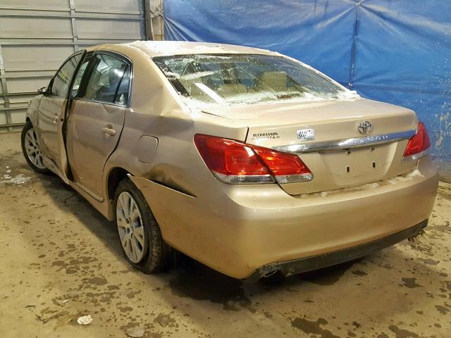 4T1BK3DB7BU406459 - 2011 TOYOTA AVALON BAS GOLD photo 3