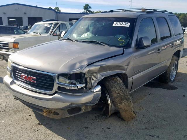 1GKEC13V82J278334 - 2002 GMC YUKON TAN photo 2