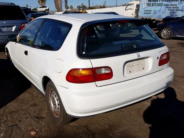 2HGEH235XPH529190 - 1993 HONDA CIVIC CX WHITE photo 3