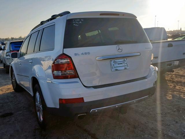 4JGBF71E77A256520 - 2007 MERCEDES-BENZ GL 450 4MA WHITE photo 3