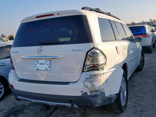 4JGBF71E77A256520 - 2007 MERCEDES-BENZ GL 450 4MA WHITE photo 4