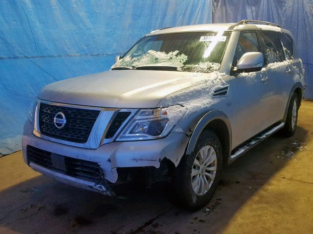 JN8AY2ND1H9009757 - 2017 NISSAN ARMADA SV SILVER photo 2