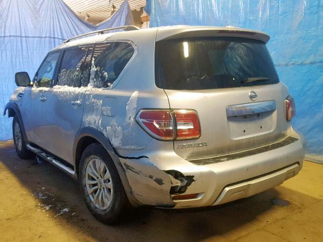 JN8AY2ND1H9009757 - 2017 NISSAN ARMADA SV SILVER photo 3