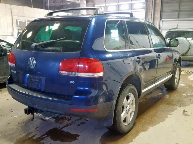 WVGBC77L94D048812 - 2004 VOLKSWAGEN TOUAREG 3. BLUE photo 4