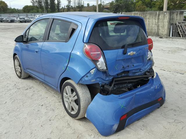 KL8CA6S9XDC574420 - 2013 CHEVROLET SPARK LS BLUE photo 3