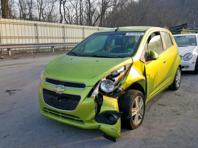 KL8CB6S93DC617024 - 2013 CHEVROLET SPARK LS GREEN photo 2