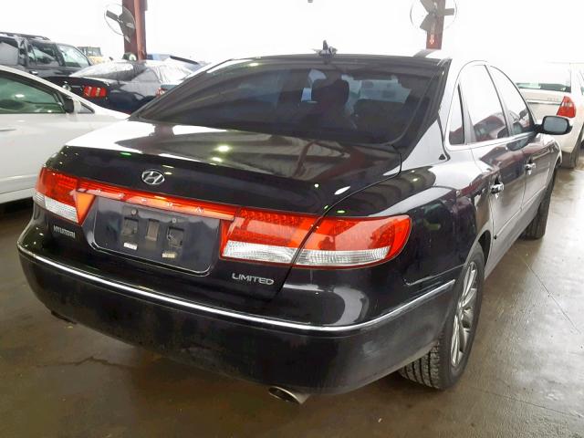 KMHFC46F69A358081 - 2009 HYUNDAI AZERA SE BLACK photo 4