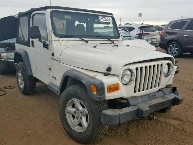 1J4FA29P21P328946 - 2001 JEEP WRANGLER / WHITE photo 1