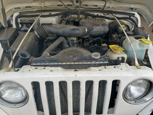 1J4FA29P21P328946 - 2001 JEEP WRANGLER / WHITE photo 7