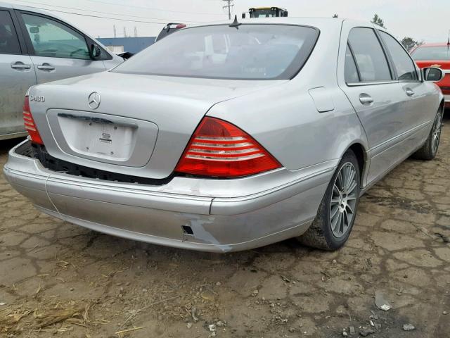 WDBNG70JX3A378875 - 2003 MERCEDES-BENZ S 430 SILVER photo 4