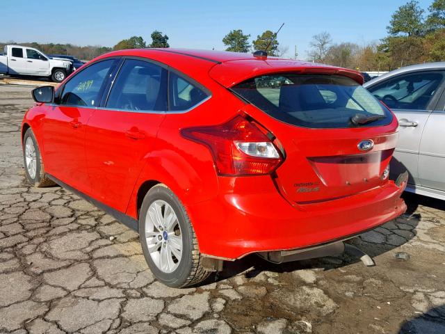 1FAHP3M26CL335719 - 2012 FORD FOCUS SEL RED photo 3