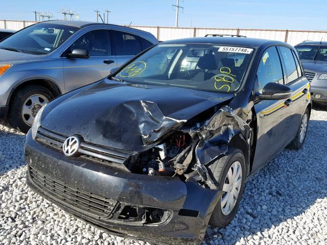 WVWDB7AJ8CW250535 - 2012 VOLKSWAGEN GOLF BLACK photo 2