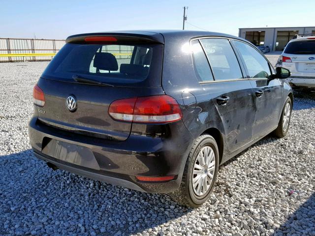 WVWDB7AJ8CW250535 - 2012 VOLKSWAGEN GOLF BLACK photo 4