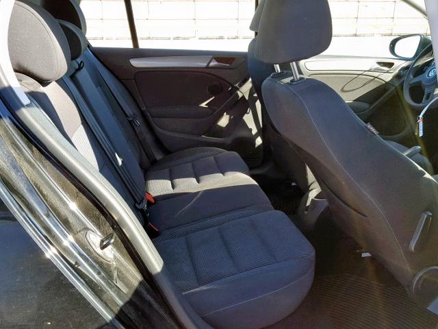WVWDB7AJ8CW250535 - 2012 VOLKSWAGEN GOLF BLACK photo 6