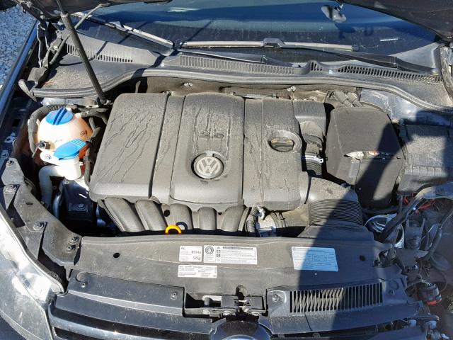 WVWDB7AJ8CW250535 - 2012 VOLKSWAGEN GOLF BLACK photo 7