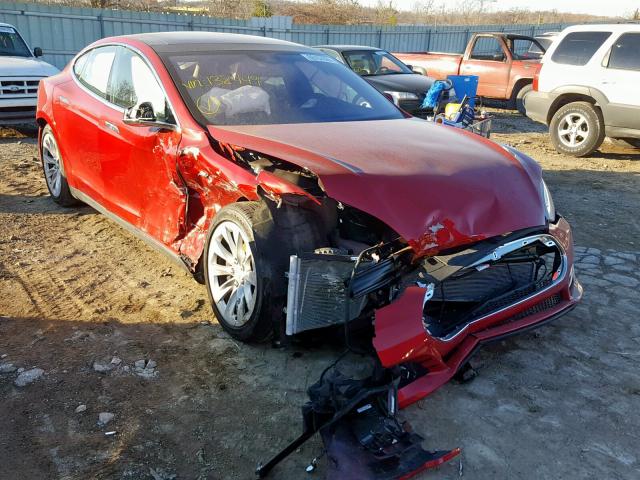 5YJSA1E20GF132449 - 2016 TESLA MODEL S RED photo 1