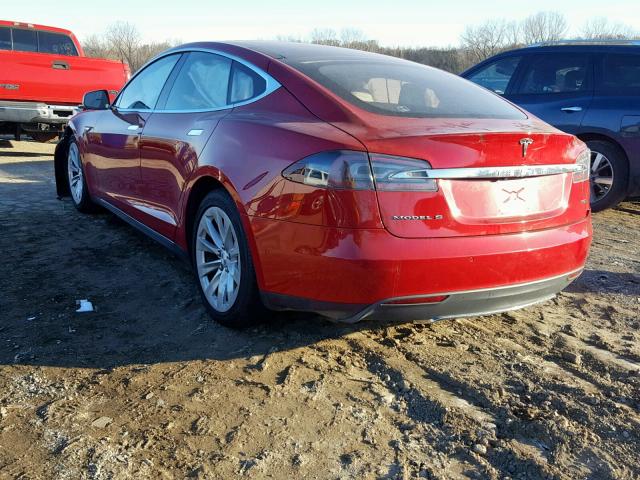 5YJSA1E20GF132449 - 2016 TESLA MODEL S RED photo 3