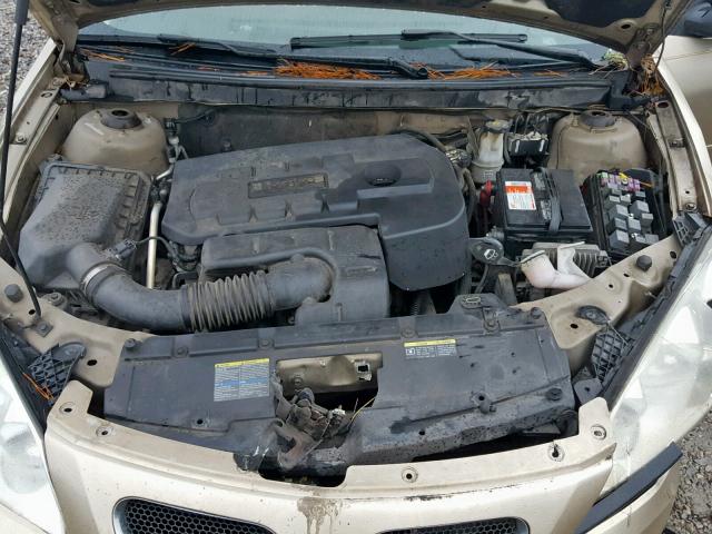 1G2ZF55B964210549 - 2006 PONTIAC G6 SE GOLD photo 7