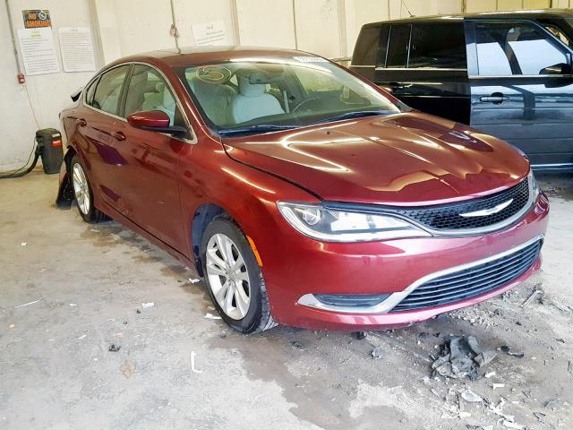 1C3CCCAB2FN700527 - 2015 CHRYSLER 200 LIMITE BURGUNDY photo 1