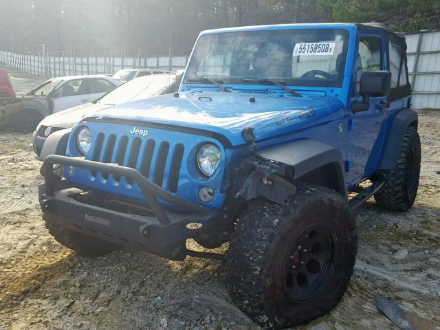 1C4AJWAG1FL508033 - 2015 JEEP WRANGLER S BLUE photo 2