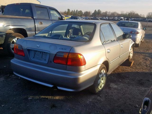 2HGEJ6616YH513705 - 2000 HONDA CIVIC BASE SILVER photo 4