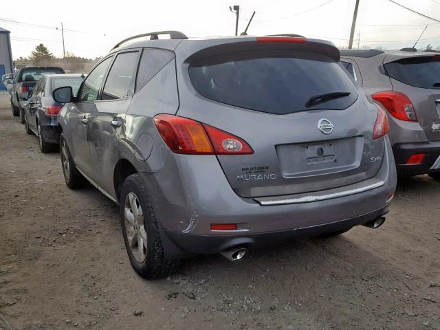 JN8AZ18W49W127485 - 2009 NISSAN MURANO S GRAY photo 3