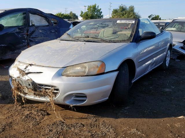 1C3EL45X03N512055 - 2003 CHRYSLER SEBRING LX SILVER photo 2