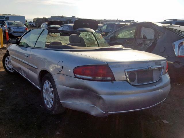 1C3EL45X03N512055 - 2003 CHRYSLER SEBRING LX SILVER photo 3