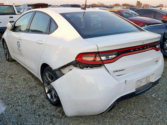 1C3CDFBBXED833392 - 2014 DODGE DART SXT WHITE photo 3