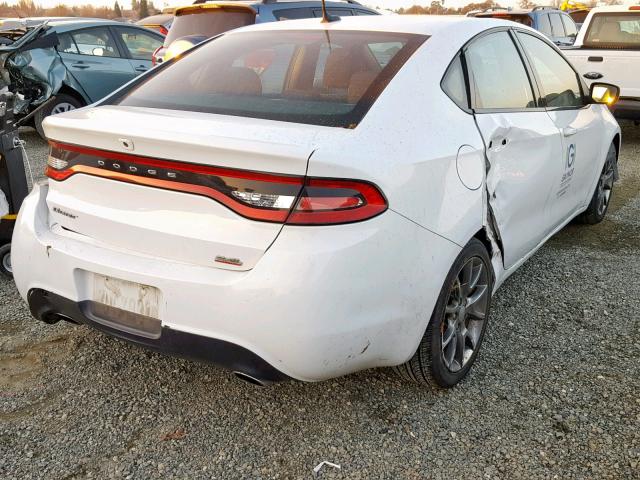 1C3CDFBBXED833392 - 2014 DODGE DART SXT WHITE photo 4