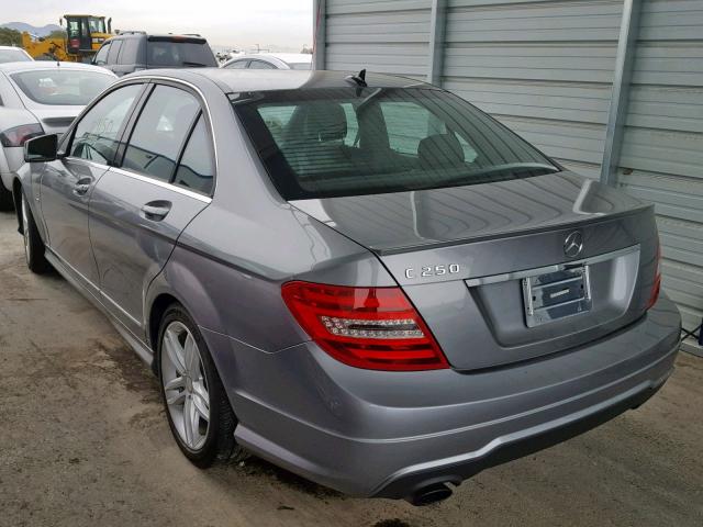 WDDGF4HB9CR206403 - 2012 MERCEDES-BENZ C 250 GRAY photo 3