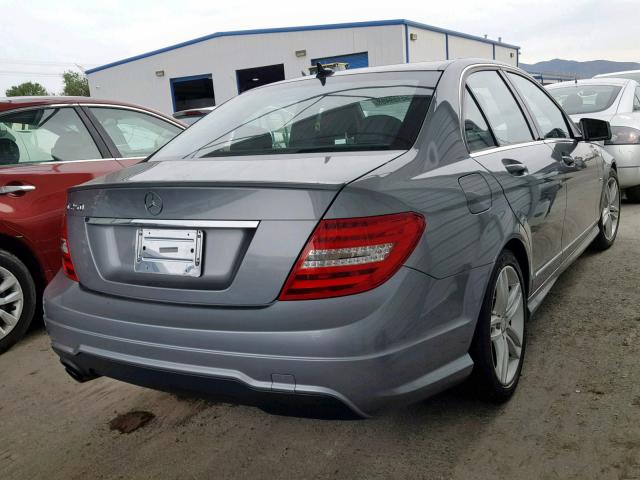 WDDGF4HB9CR206403 - 2012 MERCEDES-BENZ C 250 GRAY photo 4