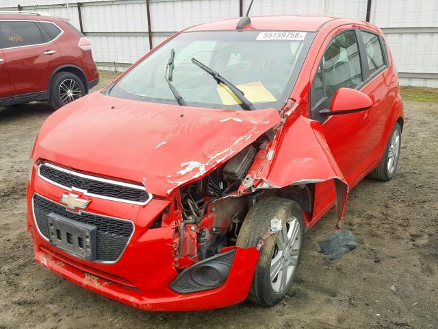 KL8CD6S91FC750281 - 2015 CHEVROLET SPARK 1LT RED photo 2