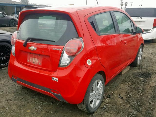 KL8CD6S91FC750281 - 2015 CHEVROLET SPARK 1LT RED photo 4