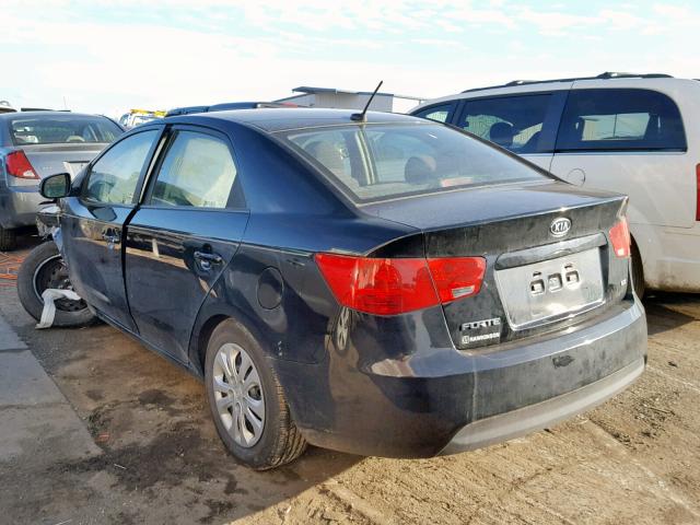 KNAFU4A23D5734238 - 2013 KIA FORTE EX BLACK photo 3