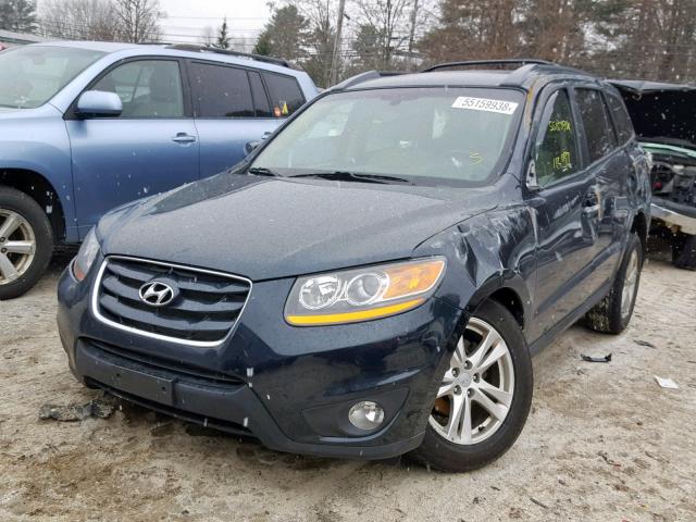 5XYZKDAG6CG099572 - 2012 HYUNDAI SANTA FE L BLUE photo 2