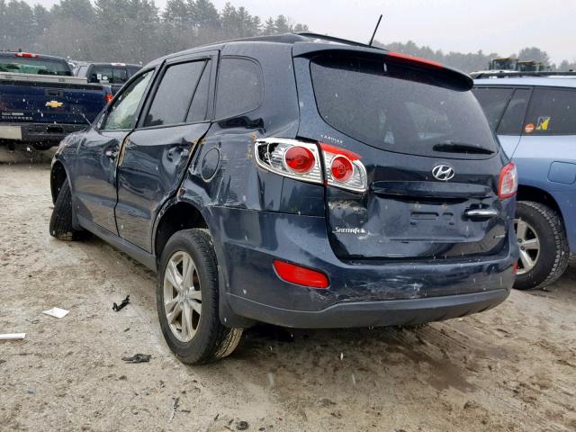 5XYZKDAG6CG099572 - 2012 HYUNDAI SANTA FE L BLUE photo 3