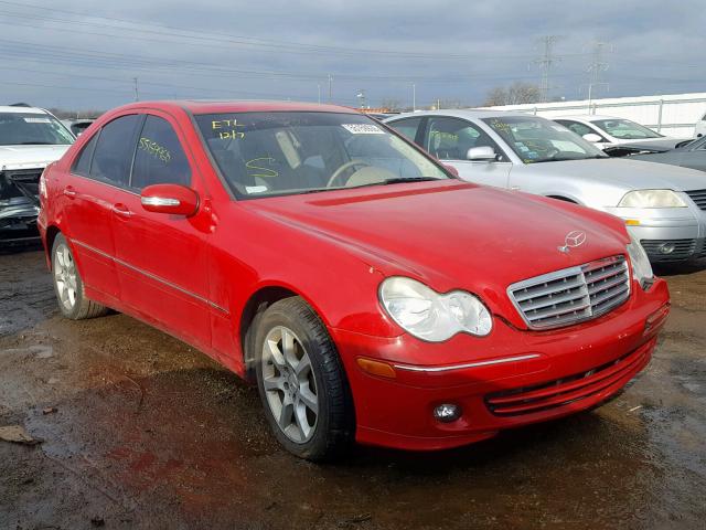 WDBRF92HX7F896746 - 2007 MERCEDES-BENZ C 280 4MAT RED photo 1