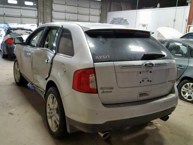 2FMDK4KC8BBA16292 - 2011 FORD EDGE LIMIT SILVER photo 3