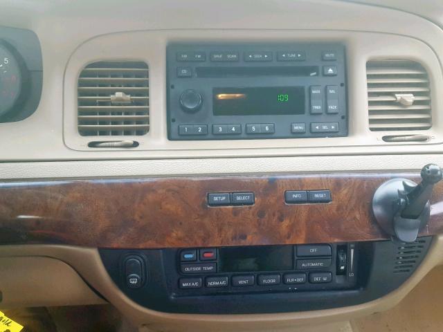 2MEFM75V06X627690 - 2006 MERCURY GRAND MARQ TAN photo 9