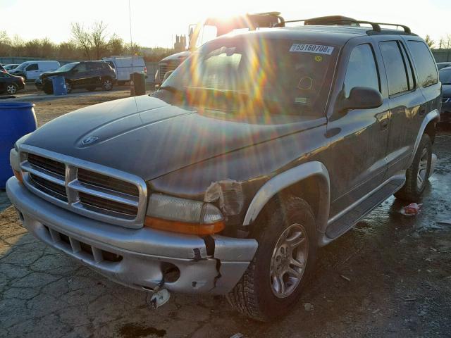 1D4HS58N23F561072 - 2003 DODGE DURANGO SL GRAY photo 2