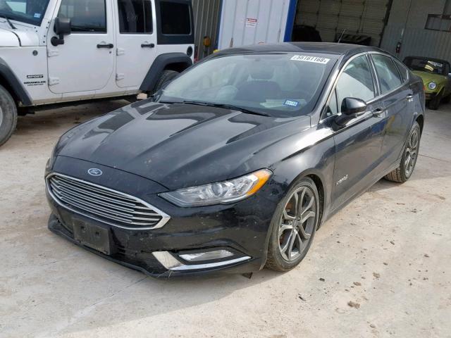 3FA6P0LU1HR356849 - 2017 FORD FUSION SE BLACK photo 2