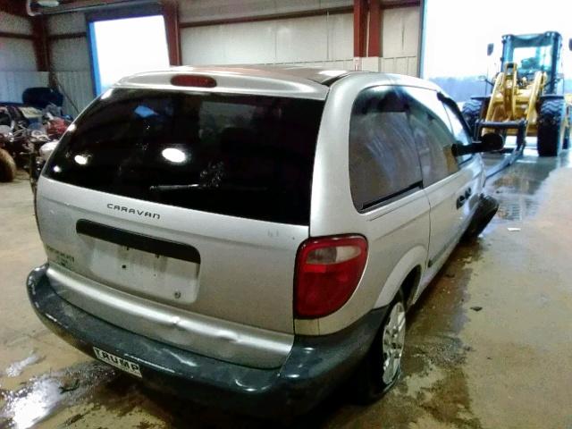 1D4GP25R77B216183 - 2007 DODGE CARAVAN SE SILVER photo 4