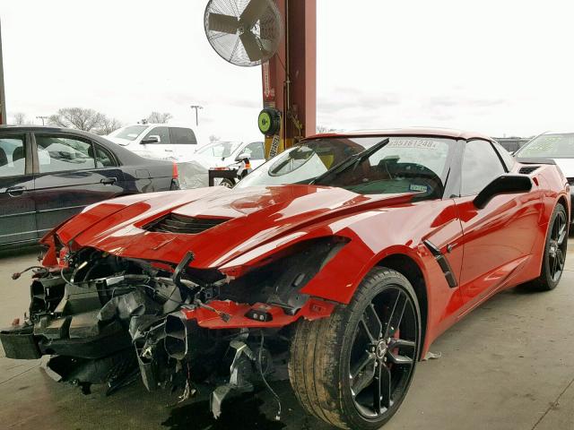 1G1YK2D70E5117676 - 2014 CHEVROLET CORVETTE S RED photo 2