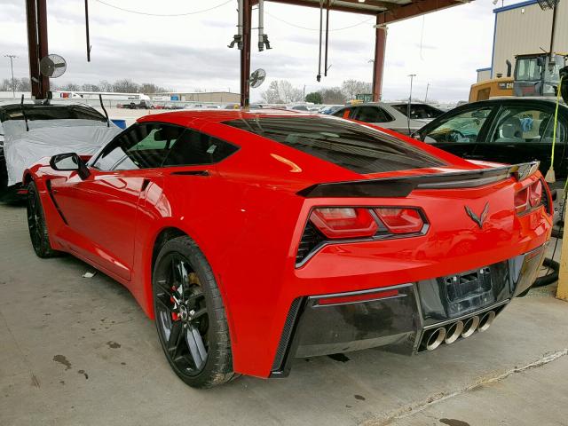 1G1YK2D70E5117676 - 2014 CHEVROLET CORVETTE S RED photo 3